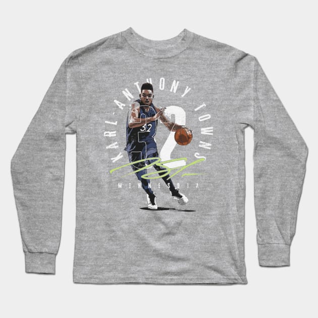 Karl-Anthony Towns Minnesota Number Long Sleeve T-Shirt by Buya_Hamkac